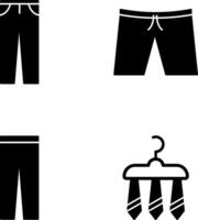 pantalones y pantalones cortos icono vector