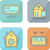 Air Conditioner and Home Automation Icon vector