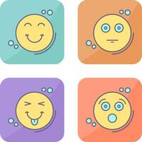 Smile and Neutral Icon vector