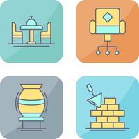 Chair and Dinning Table Icon vector