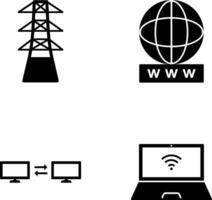 tower and world wide web Icon vector