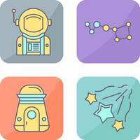 big dipper and astronaut Icon vector