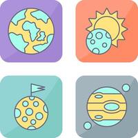 earth and eclipse Icon vector