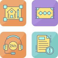 blueprint and rug Icon vector