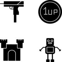 Gun and 1UP Icon vector