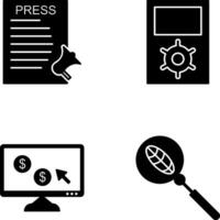 Press Releases and Management Icon vector