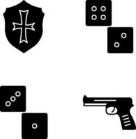 Dice and Shield Icon vector
