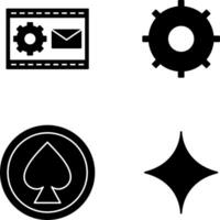 Blogging Service and Setting Icon vector