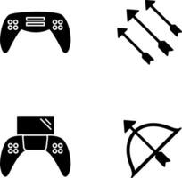 Gaming Console and Arrows Icon vector