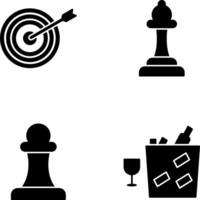 Dartboard and Bishop Icon vector