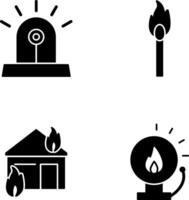 siren and lit matchstick Icon vector