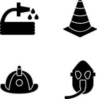 water hose and cone Icon vector