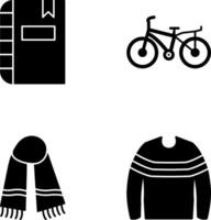 Diary and Bicycle Icon vector