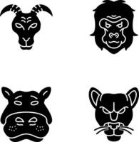 Goat and Gorilla Icon vector