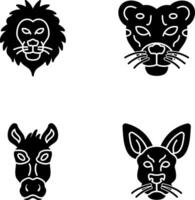 Lion and Cheetah Icon vector