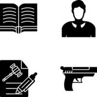 Book and Judge Icon vector