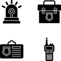 Siren and Suitcase Icon vector