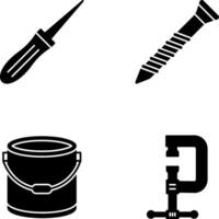 Awl and Screw Icon vector