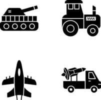 Tank and Tractor Icon vector