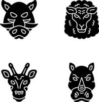 Sheep and Boar Icon vector