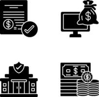 Paid and Online Loan Icon vector