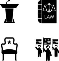 Podium and Law Icon vector