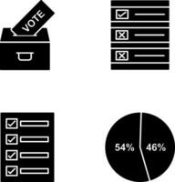 Casting Vote and Ballot Paper Icon vector
