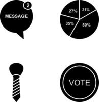 Message Bubbles and Pie Chart Icon vector