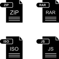 ZIP and RAR Icon vector