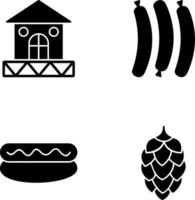 House and Hot Sausage Icon vector