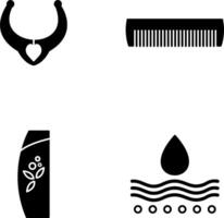 Necklace and Comb Icon vector