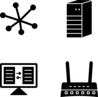 Internet and Server Network Icon vector