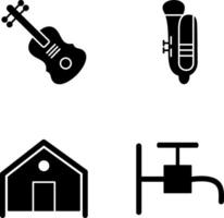 Paint Brush and Microphone Icon vector