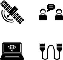 Bar Chart and Cloud Computing Icon vector