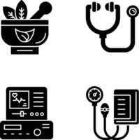 Ayurvedic and Stethoscope Icon vector