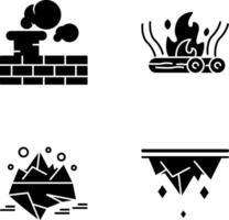 Chimney and Bonfire Icon vector