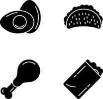 Egg and Tacos Icon vector