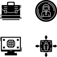 Briefcase and User Icon vector