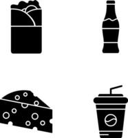 Kebab and Soda Icon vector