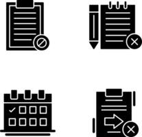 Prohibition and Unchecked Notes Icon vector