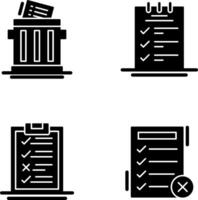 Trash List and Booking CheckList Icon vector