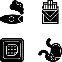 Cigar and Cigarette Pack Icon vector