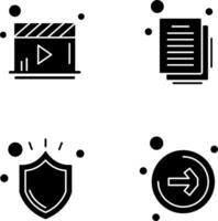 Player and Document Icon vector