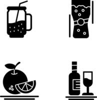 Cocktail and Pint Of Beer Icon vector