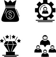 Money Bag and Management Icon vector