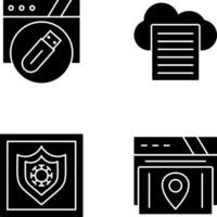 Sheet and Usb Flash Drive Icon vector