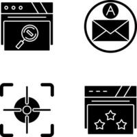 Magnifying Glass and Email Icon vector