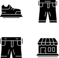 Zapatos y pantalones icono vector