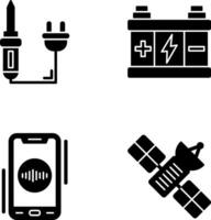 Soldering and Battery Icon vector