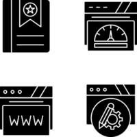 Bookmark and Speedometer Icon vector